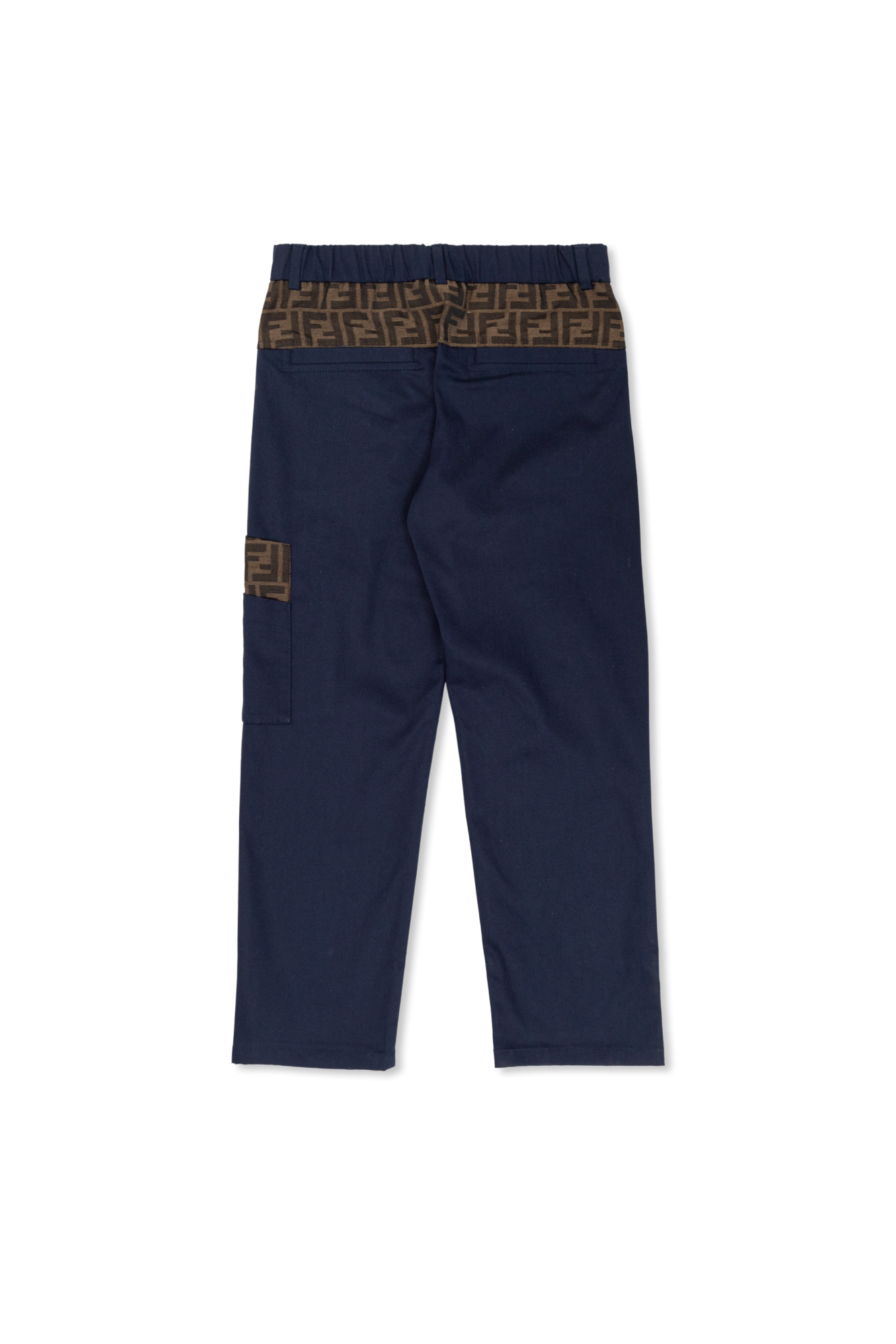 FENDI キッズ ネイビー パンツ 10A Navy blue Cotton trousers Fendi Kids - Vitkac AS